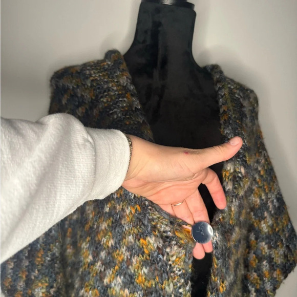 VTG Chunky Wool Jillian Nicole Knit One Button Cardigan Sweater - Picture 9 of 15